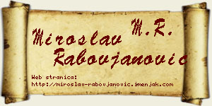 Miroslav Rabovjanović vizit kartica